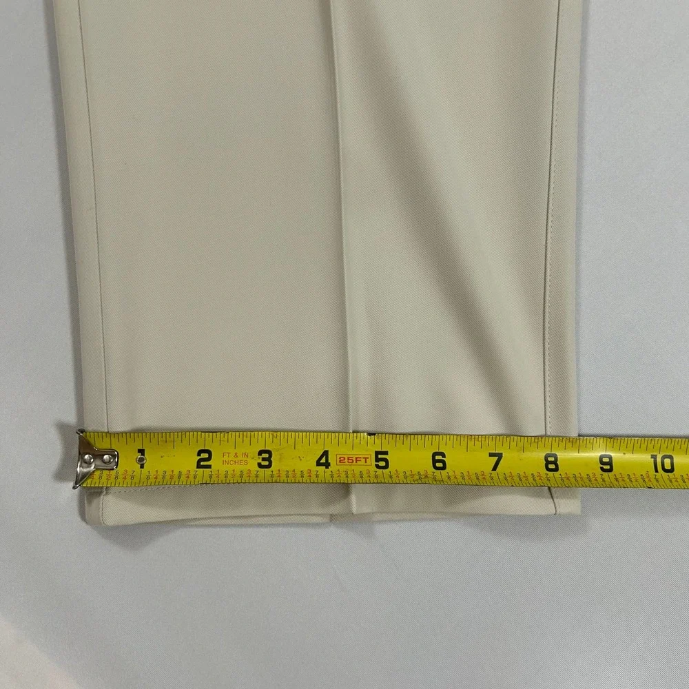 Peter Millar Pants Mens 38 Cream Crown Sport Golf Performance Flat Front Stretch